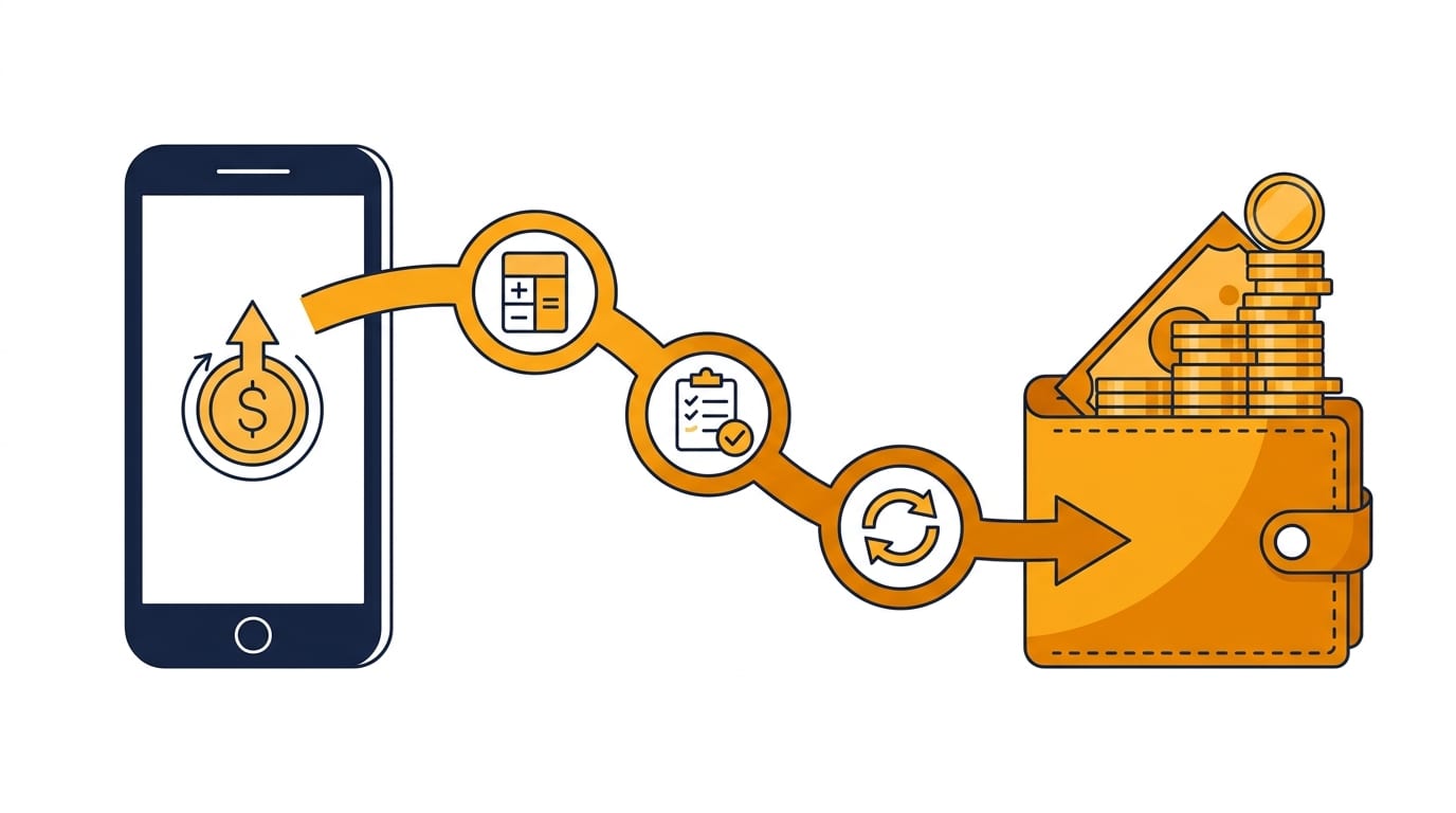 An illustration showing a smartphone